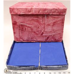 PAIR OF FOLDABLE STORAGE BOXES