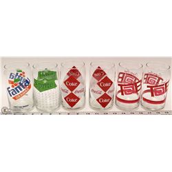 SET OF 6 COLLECTABLE COKE GLASSES SET