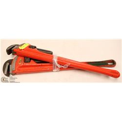 TWO  24" RIDGID PIPE WRENCHES