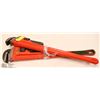 Image 1 : TWO  24" RIDGID PIPE WRENCHES