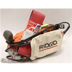 RIDGID BELT SANDER 21" WITH 9 NEW BELTS