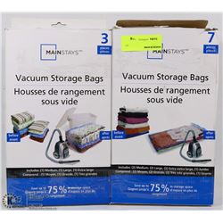 TWO BOXES OF MAINSTAYS VACUUM STORAGE BAGS