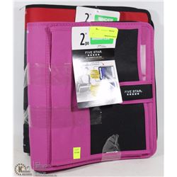 LOT OF TWO FIVE STAR 2" ZIP UP BINDERS