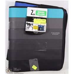 LOT OF TWO FIVE STAR 2" ZIP UP BINDERS