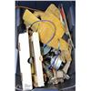 Image 1 : TOTE WITH  ASSORTED AIR TOOLS , HAND TOOLS, SAND