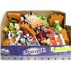 Image 1 : BOX W/ CARTOON CHARACTERS ROLLING TOYS