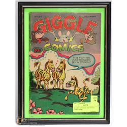 FRAMED VINTAGE 1945 GIGGLE COMIC BOOK