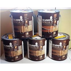 #22 - LOT OF 5 - 3.36 L CANS OF OLYMPIC RESCUE COA