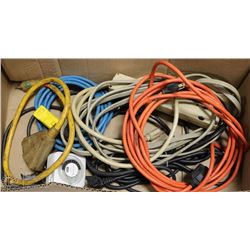 BOX W/EXTENSION CORDS, TIMER, POWERBAR,