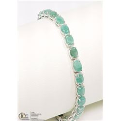 STERLING SILVER EMERALD BRACELET