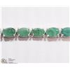 Image 2 : STERLING SILVER EMERALD BRACELET