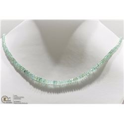 14K YELLOW GOLD CLASP EMERALD NECKLACE