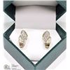 Image 3 : 14K YELLOW & WHITE GOLD DIAMOND EARRINGS