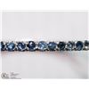 Image 2 : STERLING SILVER SAPPHIRE CLASSIC BANGLE