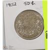 Image 1 : 1952 CANADIAN 50 CENT SILVER COIN