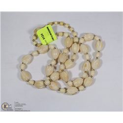 PRE 1940'S GENUINE IVORY FLORAL DESIGN NECKLACE