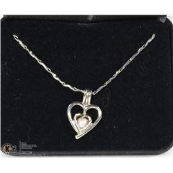 925 STAMPED 16" CHAIN WITH HEART PENDANT