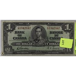 1937 CANADIAN $1 BILL