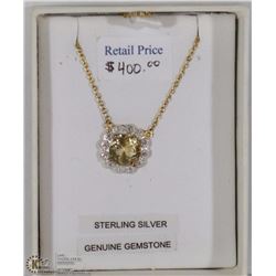 #14-STERLING SILVER YELLOW GOLD PLATED GENUINE