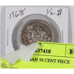 1968 CANADIAN 50 CENT PIECE