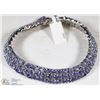Image 1 : .925 STERLING SILVERAND TANZANITE BRACELET