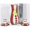 Image 1 : 3PC UKRAINIAN SET INCL VASE AND 2 CANDLE HOLDERS