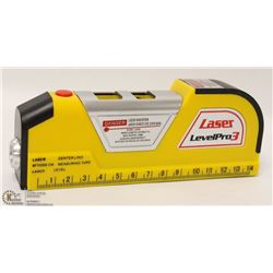NEW LASER LEVEL PRO 3 WITH TAPE MEASURE