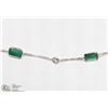 Image 2 : 14K WHITE GOLD EMERALD & SAPPHIRE BRACELET