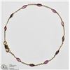 Image 2 : 14K YELLOW GOLD RUBY LINK BRACELET