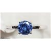 Image 1 : 10K WHITE GOLD TANZANITE CLASSIC SOLITAIRE RING