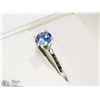 Image 2 : 10K WHITE GOLD TANZANITE CLASSIC SOLITAIRE RING