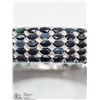 Image 2 : STERLING SILVER SAPPHIRE 4 ROW BANGLE