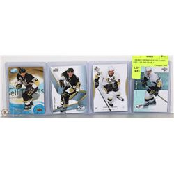 4 SIDNEY CROSBY HOCKEY CARDS INCL 2 OF 2ND YEAR, 1