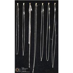 LOT OF 8 ITALIAN 925 STAMPED NECKLACES OF VARIOUS