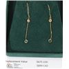 Image 1 : 14K YELLOW GOLD DIAMOND EARRINGS WITH COA