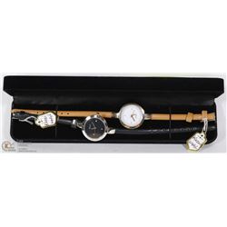 LOT OF 2 KEZZIE WATCHES BROWN AND BLACK STRAPS