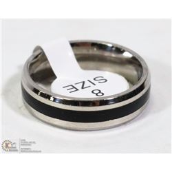 STAINLESS STEEL MENS RING SIZE 8