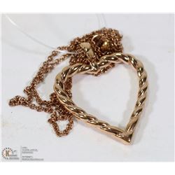 NEW 18" ROSE COLORED STAINLESS STEEL HEART