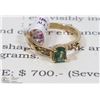 Image 1 : 14K YELLOW GOLD NATURAL ALEXANDRITE AND DIAMOND