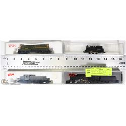 LOT OF 4  "N"  SCALE TRAIN ENGINES INCL KATO,