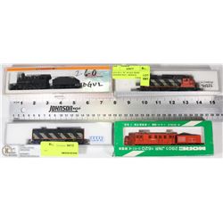 LOT OF 4  "N"  SCALE TRAIN ENGINES INCL  ARNOLD,