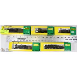 LOT OF 5  "N"  SCALE MINI TRIX TRAIN ENGINES 9MM