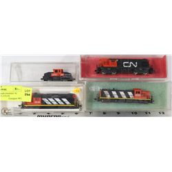 LOT OF 4 CN TRAIN ENGINES "N" SCALE BY ROCO, ATLAS