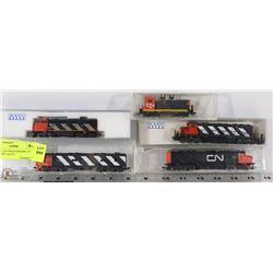 LOT OF 5 CN TRAIN ENGINES "N" SCALE INCL KATO,