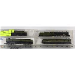 LOT OF 4 "N" SCALE  TRAIN ENGINES ICL. CANADIAN