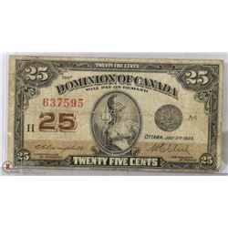 1923 CANADIAN SHINPLASTER