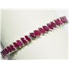 Image 1 : STERLING SILVER RUBY MARQUISE BRACELET
