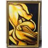 Image 1 : GOLD TONE FRAMED ABSTRACT NUDE PAINTING
