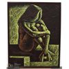 Image 1 : 2 TONED TEXTURED FRAMED LADY OIL ON  CANVAS