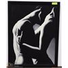 Image 1 : BLACKED OUT "ROMANCE" FRAMED OIL ON CANVAS